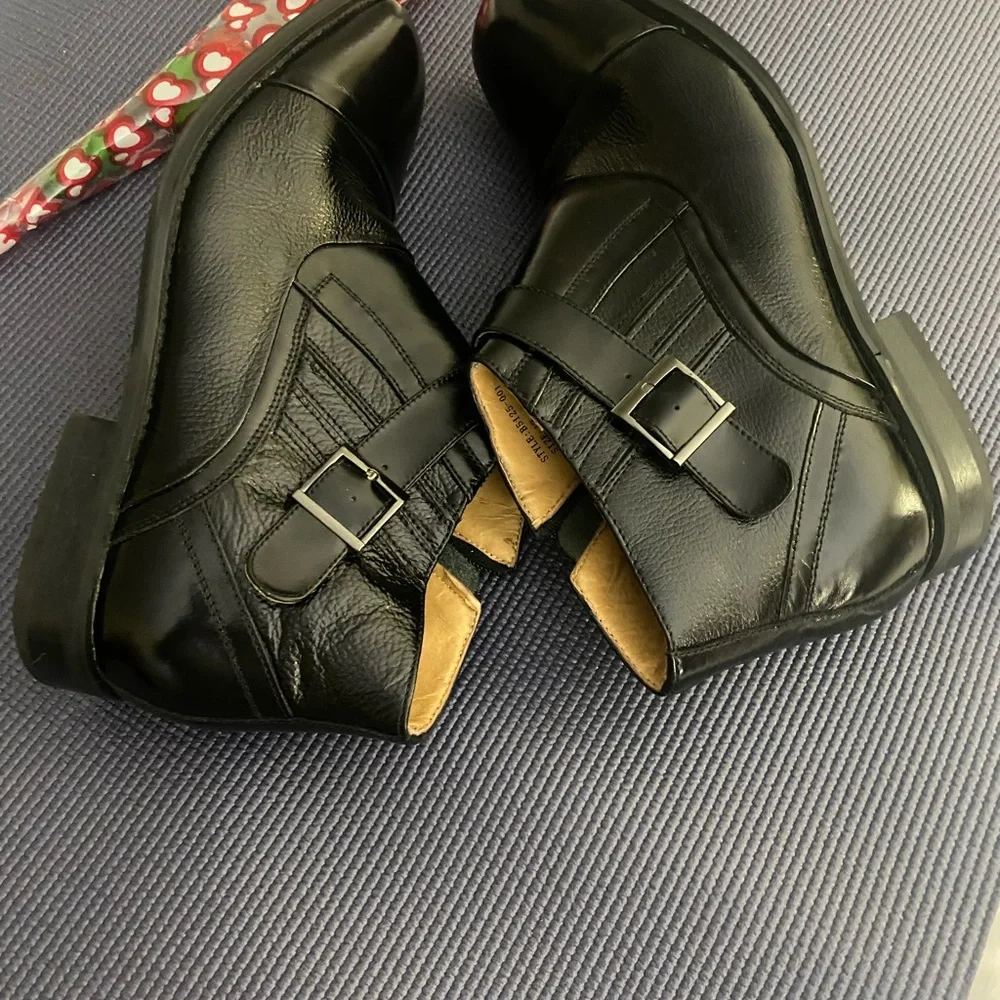 La Milano Premium Grain Leather Oil-Rub Black Ankle Boot* Men’s size 12